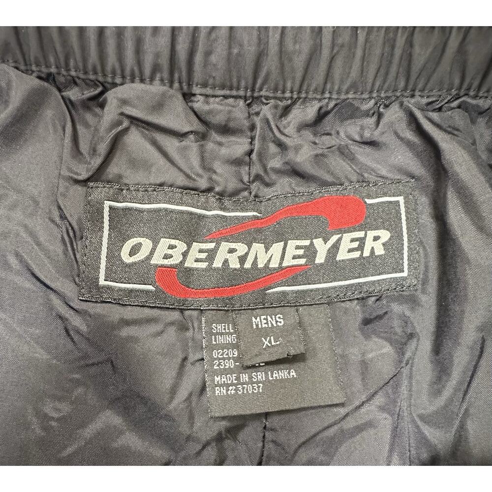 Obermeyer Ski Pants Men's Medium Black Elastic Waist Elastic Ankles Waterproof - Picture 2 of 8